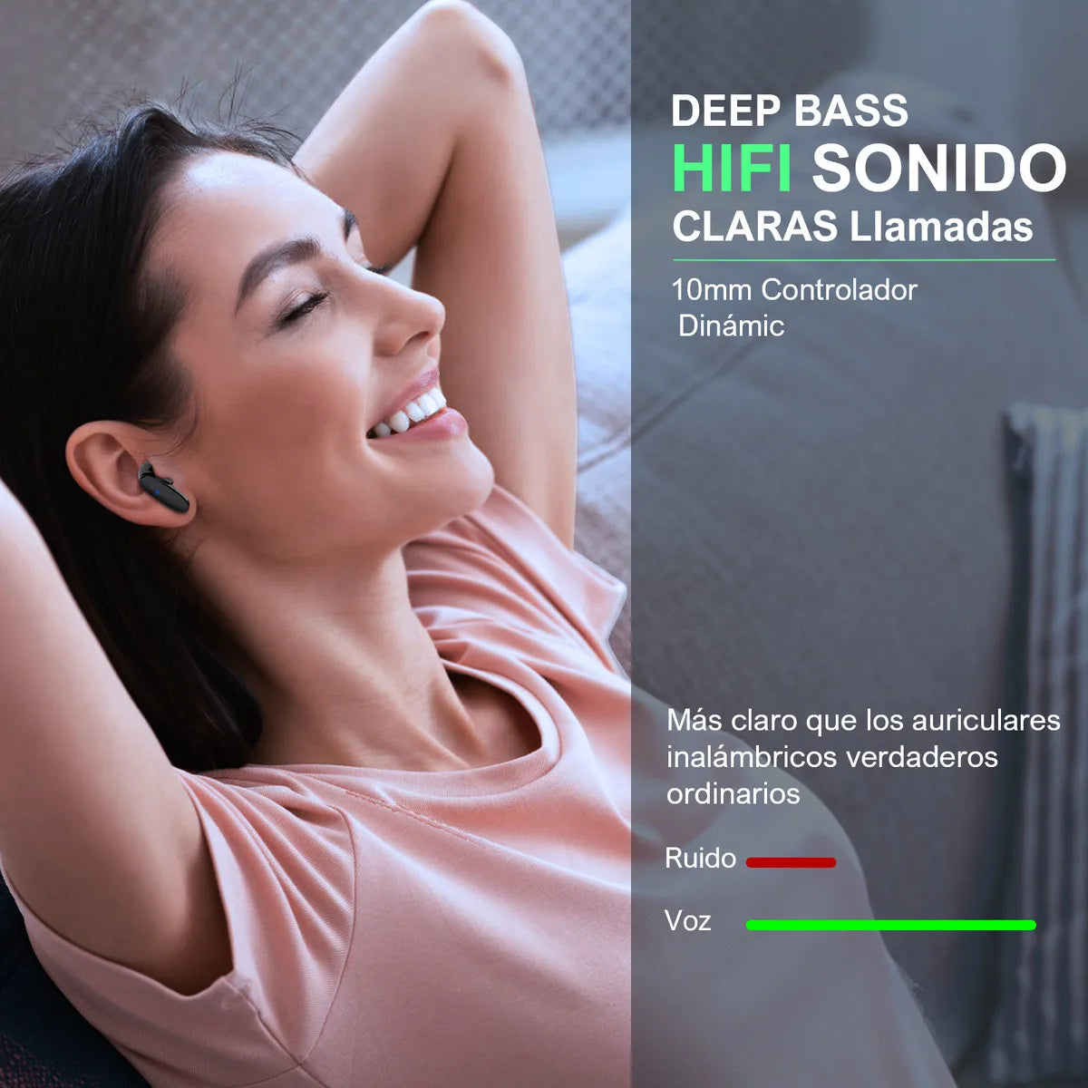 Audífonos Bluetooth 1hora Aut205n In-ear Negros Tws Negro