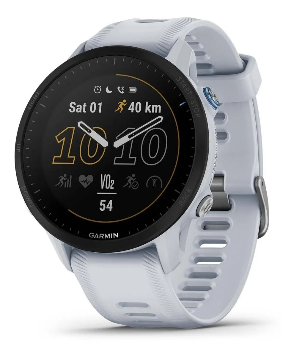 Reloj Garmin Gps Forerunner 955 Triatlón Blanco Color Del Bisel Negro