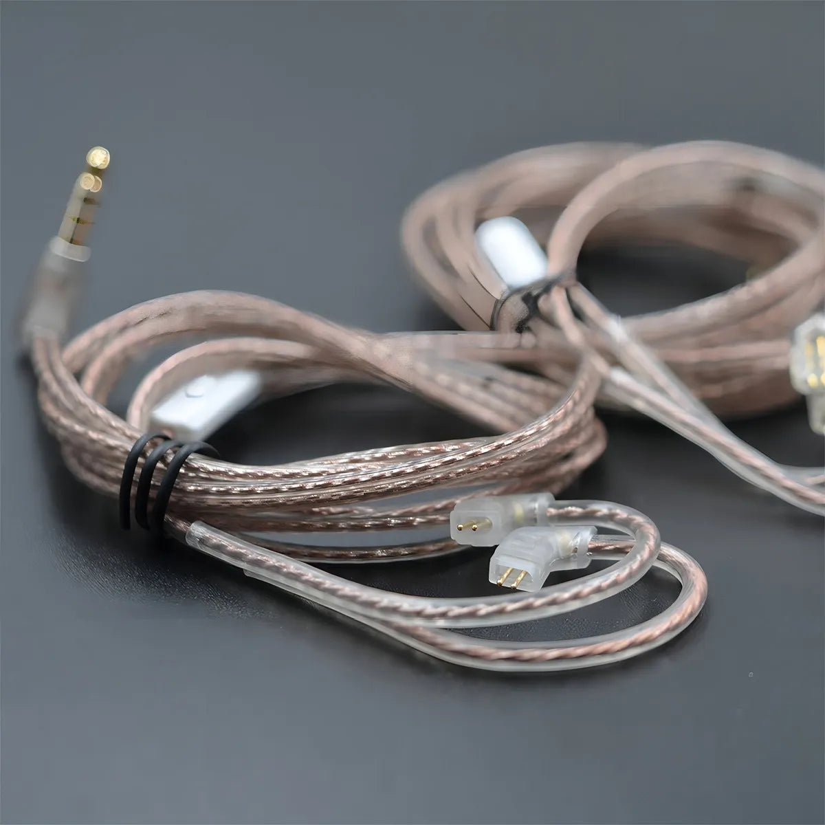 Cable Kz C Pin con micrófono para auriculares Mod.ZSN Pro/ZS10 Pro, color dorado