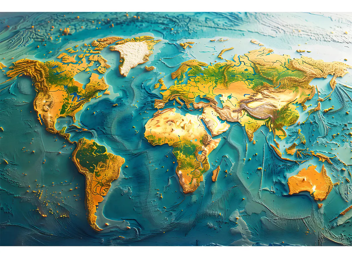 Rompecabezas 1000 Piezas Mapa Del Mundo (ing204)