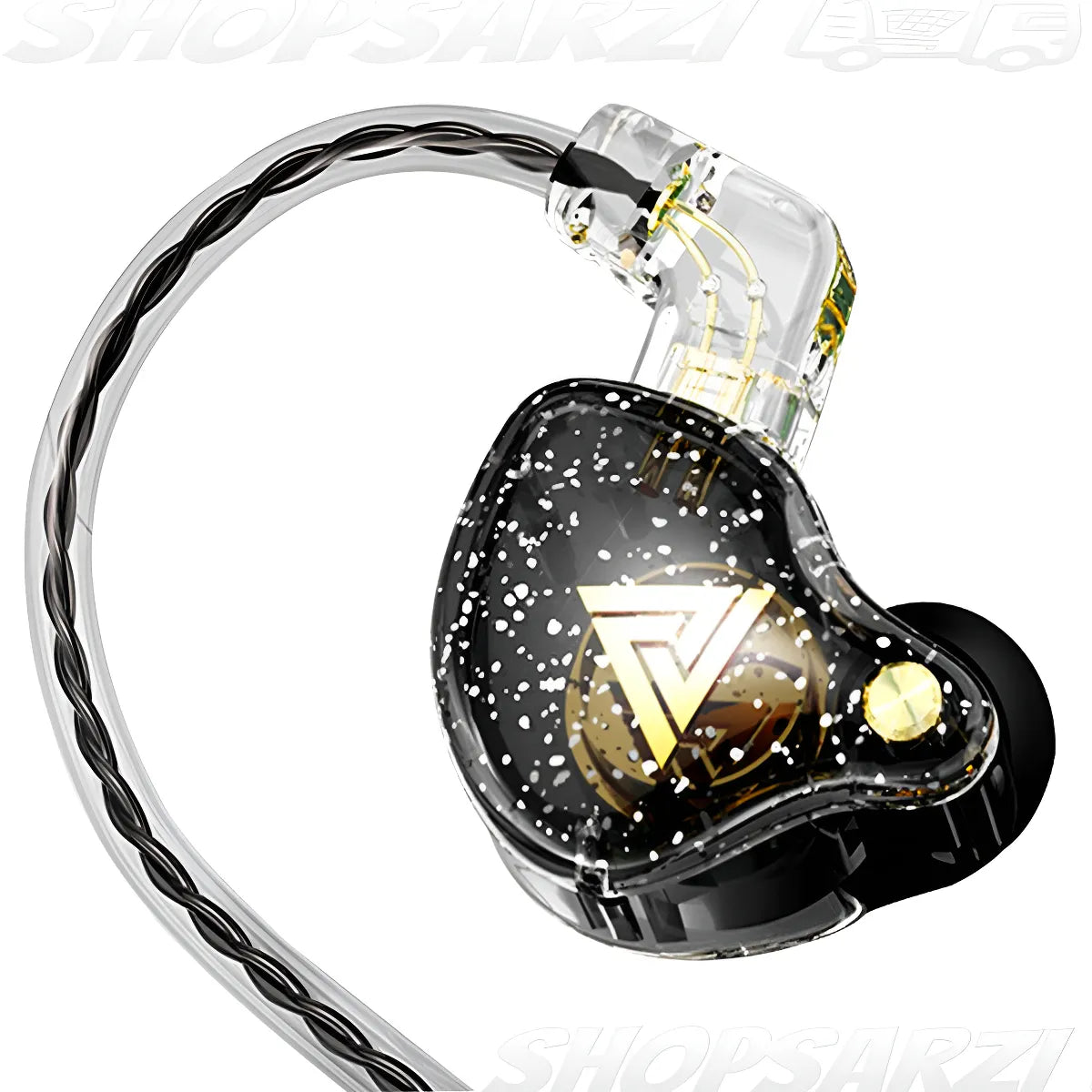 Auriculares Qkz Ak6 Pro Mic Inear Stage Retur de color negro