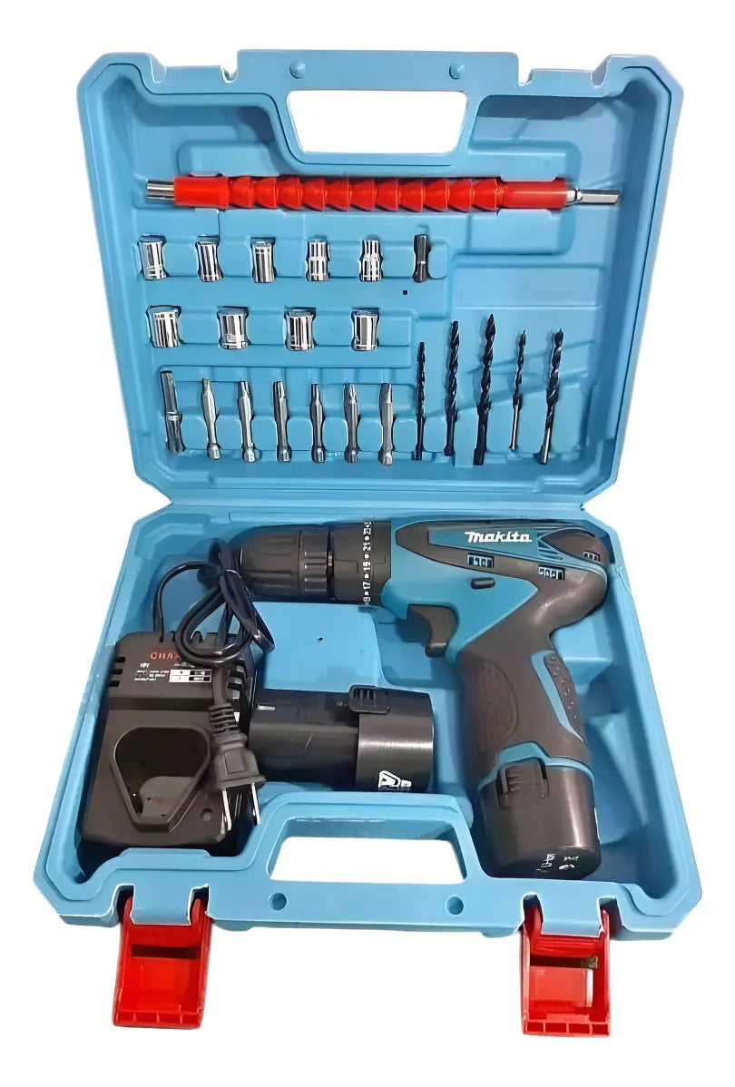 Taladros Inalambricos Atornillador Y Percutor De 18 Voltios - Azul Petróleo - 60hz