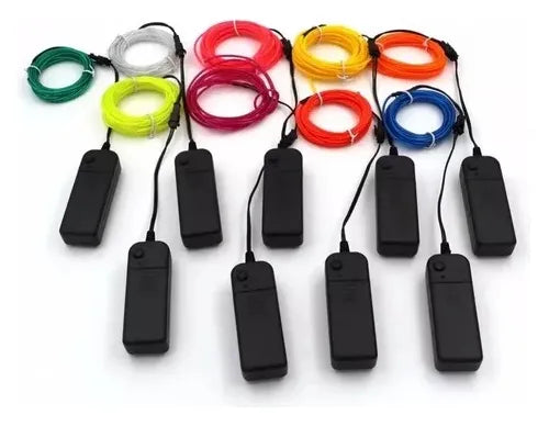 Cable Cordon Luz Led Neón 3mt Luminoso Decoración Party Hilo Multicolor