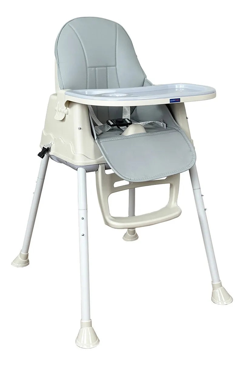 Silla Comedor Bebe 3en1 Happy Baby Zoe Color Gris