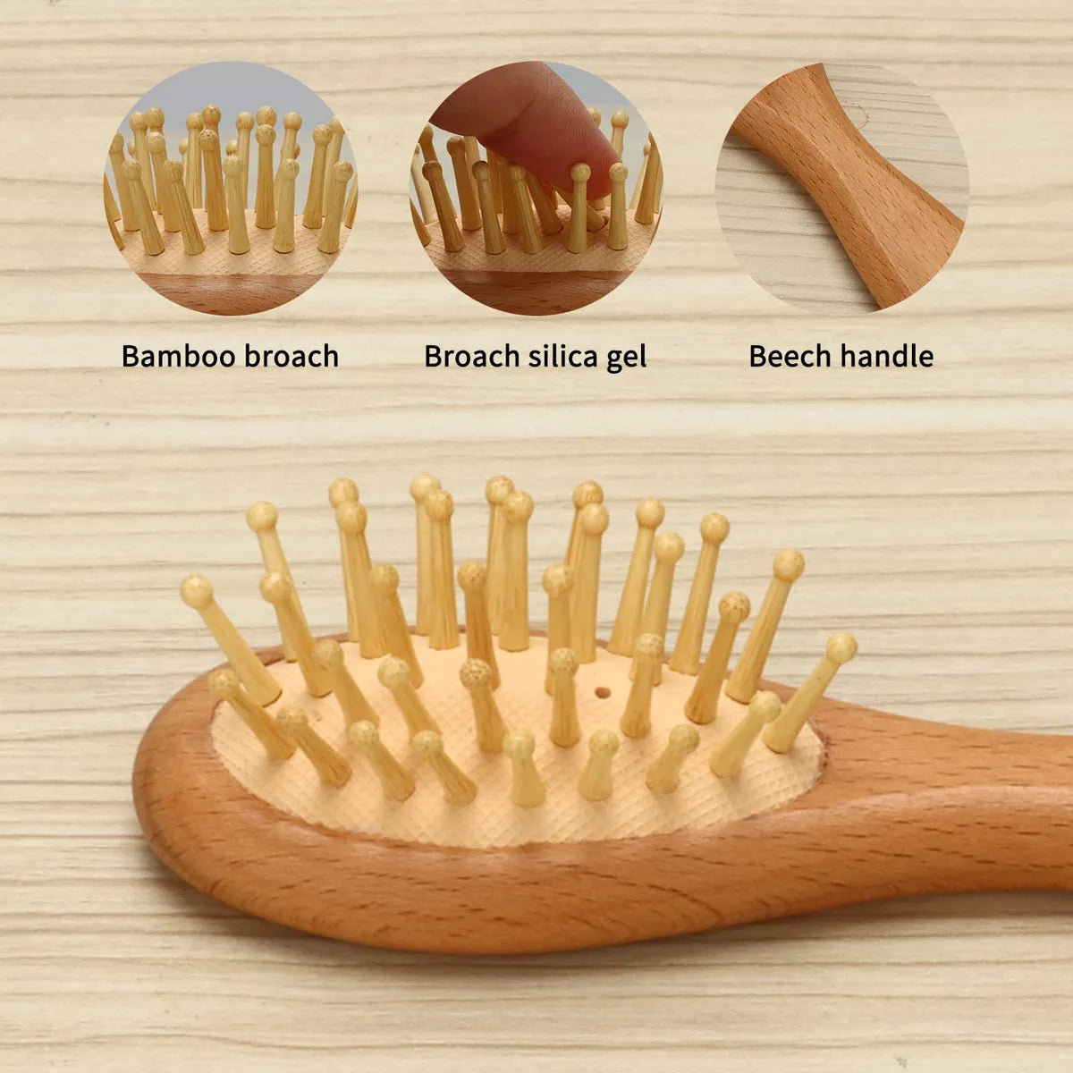 Cepillos De Madera Naturales Para Recin Nacidos.
