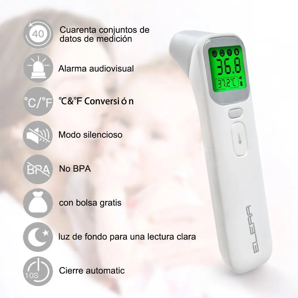 Termómetro Digital Infrarrojo Sin Contacto Bebé Adulto Pilas