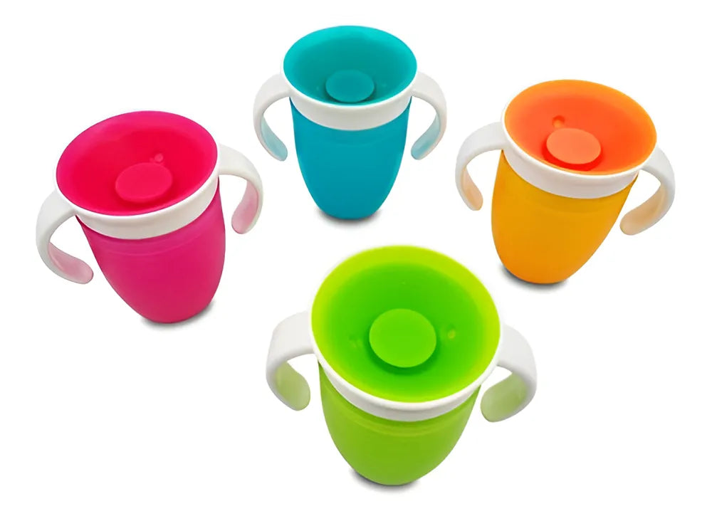 Vaso Entrenador 360 Antiderrames, Bebés, 4colores Color Naranja
