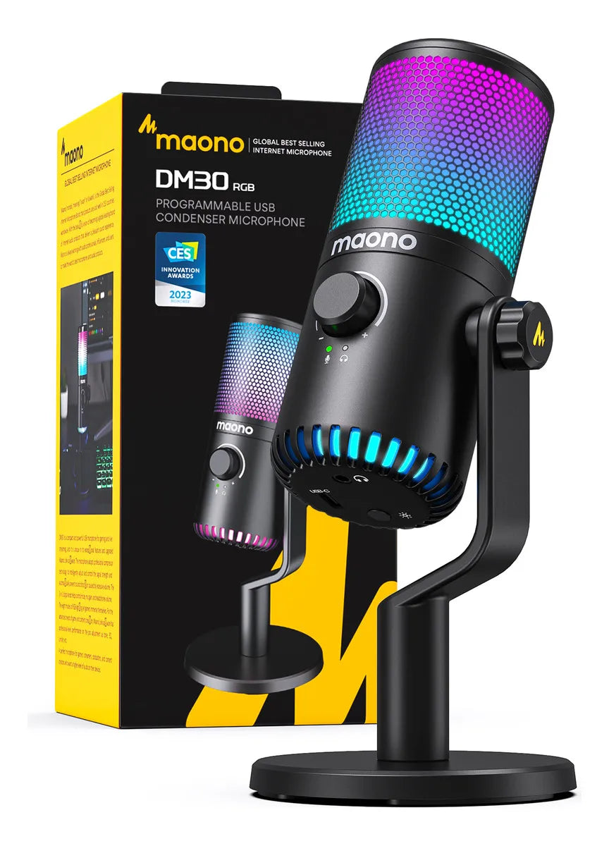 Micrófono Maono DM30 RGB condensador Cardioide Programable