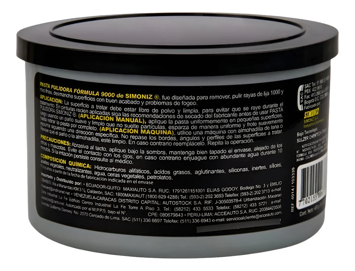 Pasta Pulidora Profesional Fórmula 9000