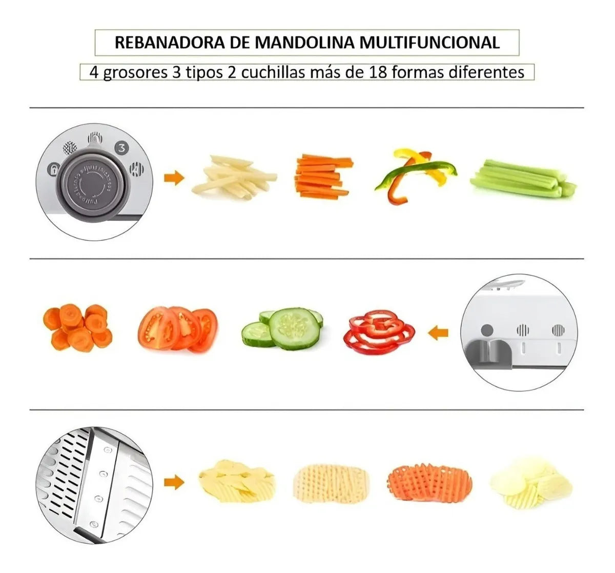 Picadora De Verduras Iboa Mandoline 18 En 1 Acero Inoxidable