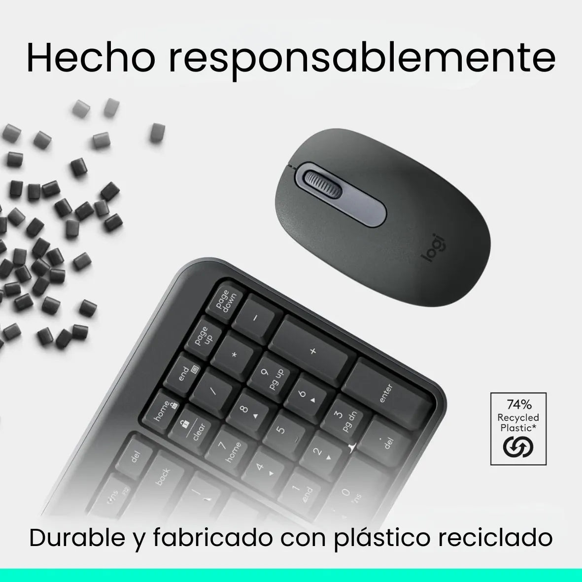 Combo Bluetooth Logitech Mk250, Teclado Y Mouse Compactos Mouse Negro Teclado Negro