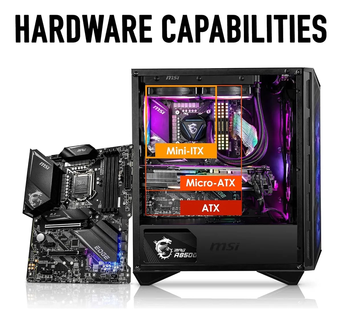 Caja Pc Gaming Msi Gungnir 111r Atx Argb Vidrio Templado