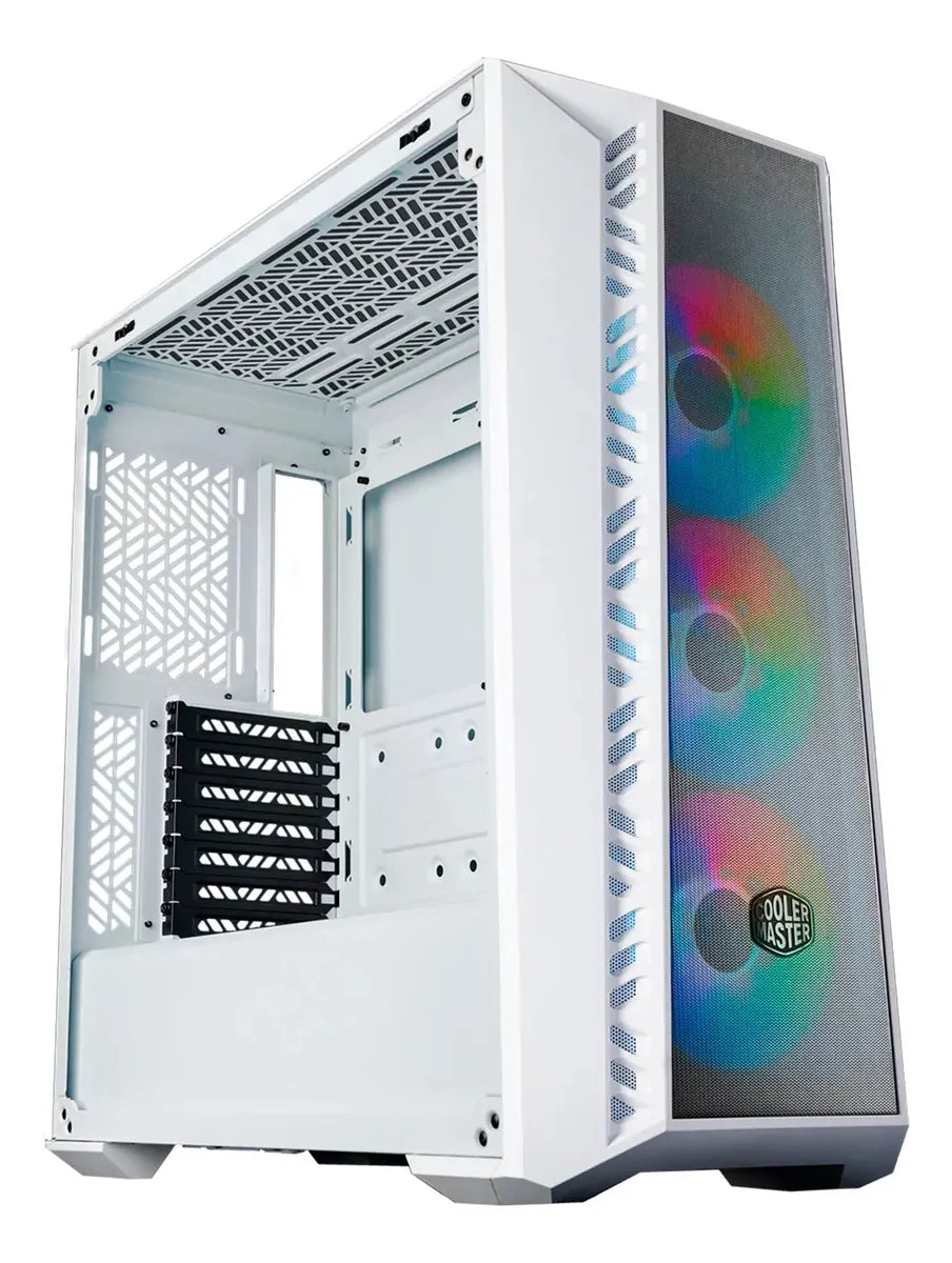 Combo Caja Cooler Master 520 Mesh + Liquid 240l Argb Blanco