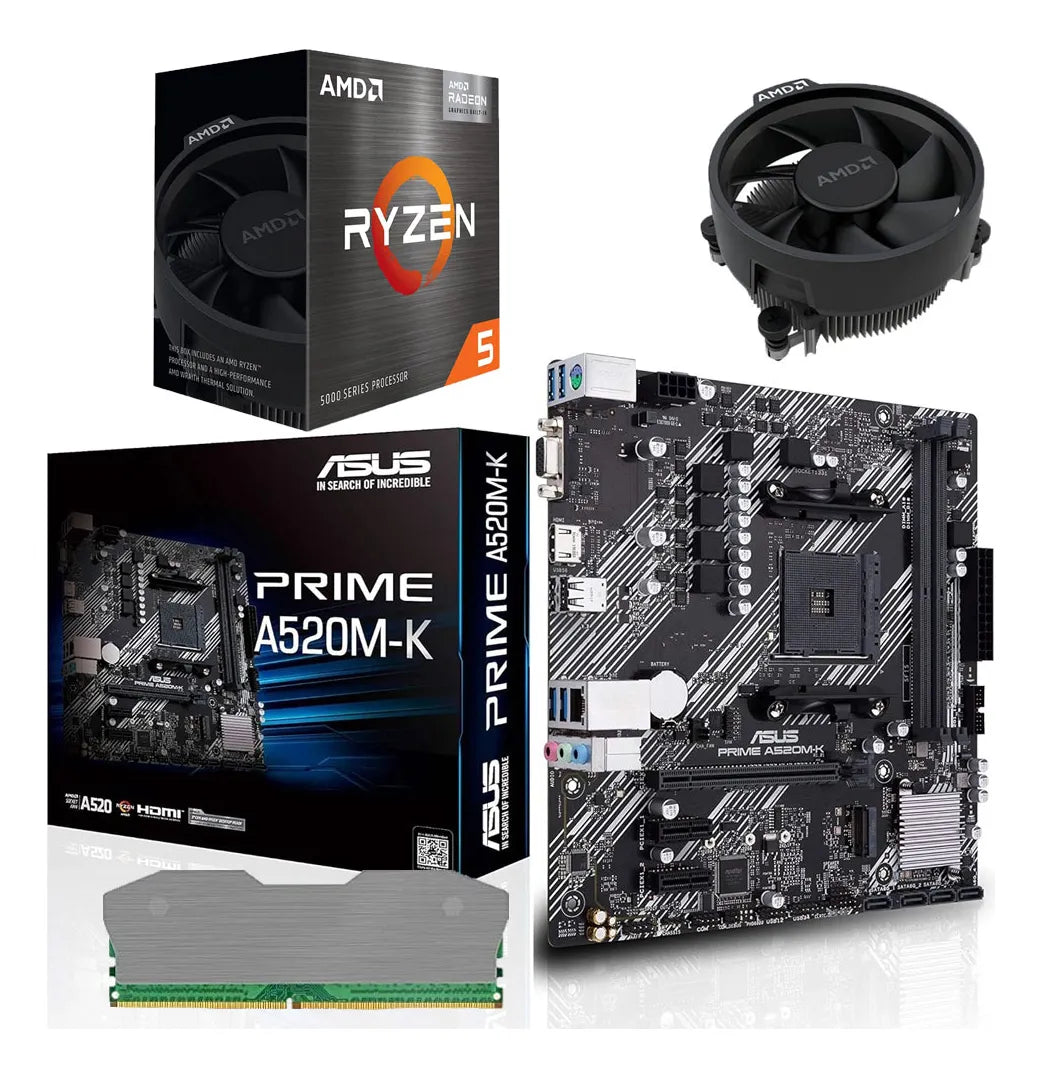 Combo Board A520m Procesador Amd Ryzen 5 5600g Ram 16gb Pc