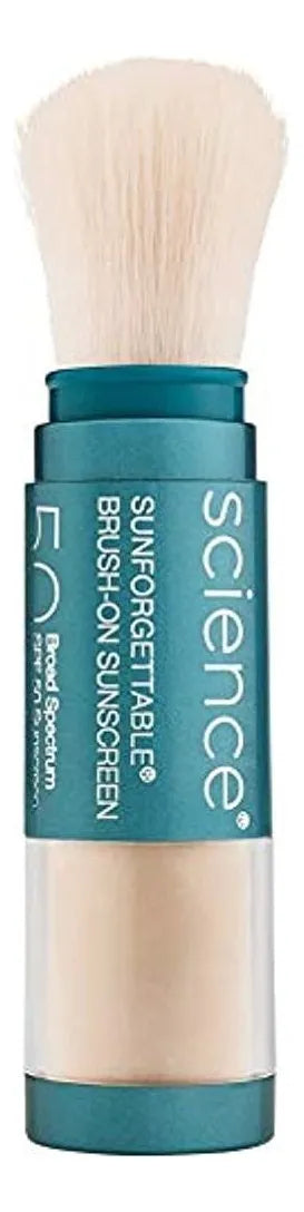 Colorescience | Sunforgettable® Brush-on | Bloqueador Solar Facial Mineral en Brocha | Color Fair | Uso sobre maquillaje | Protector Solar SPF 50 | Skin care | Óxido de Zinc | Resiste Agua