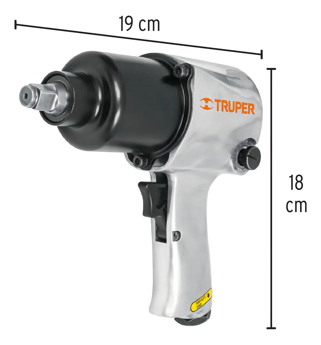Llave De Impacto 1/2''industrial Con Accesorios Truper 18281 Color Gris