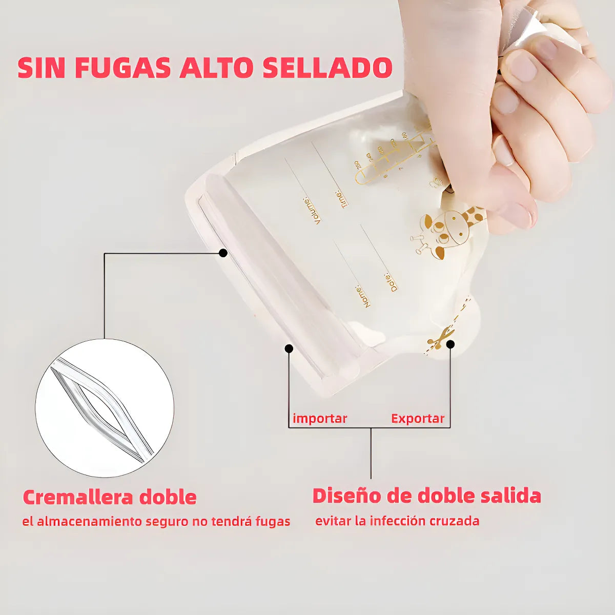 Bolsas Para Almacenar Leche Matern 50 Pcs Con Bolígra
