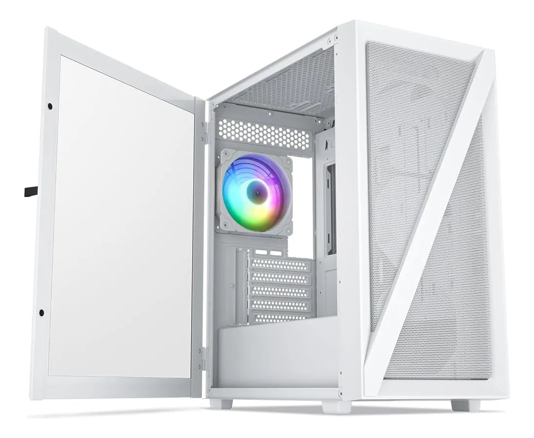 Vetroo M05 Micro Atx Caja De Pc Para Computadora Con Puerta White