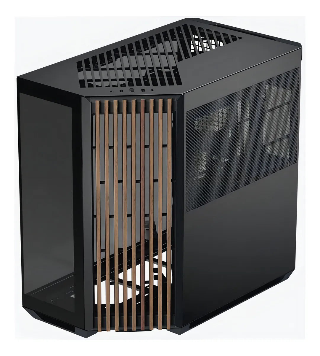 Gabinete Gamer Apnx V1 Negro Wood V1-w-bk-v1 Alta Gama