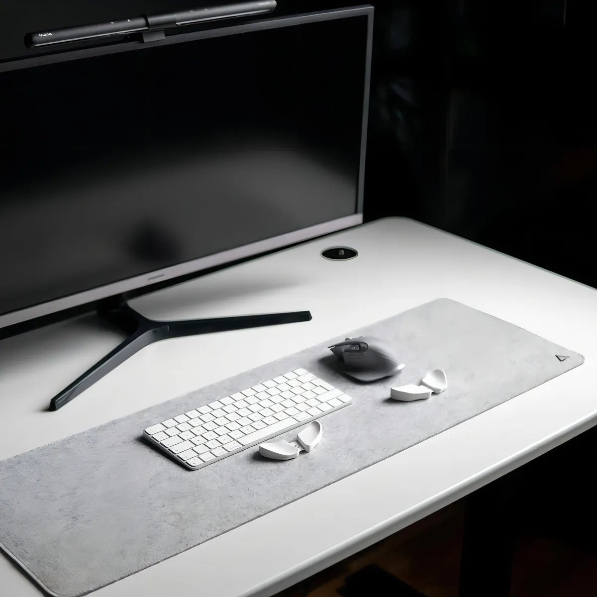 Desk Pad, Pad Mouse, Alfombrilla Carpio, Medium (30x90 Cm) Color Gris claro