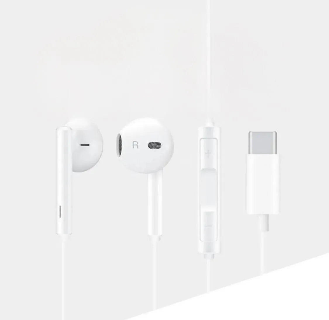 Audifonos Premium Tipo C Compatible Con Con Huawei Cm33 Blanco