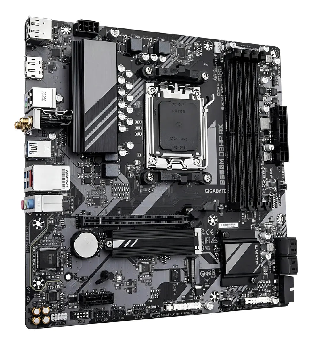 Motherboard Gigabyte B650m D3hp Ax Ddr5 Am5 Black Micro Atx