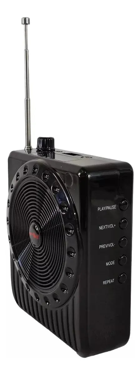 Parlante Portátil Micrófono Amplificador Bluetooth Radio Sd Rojo