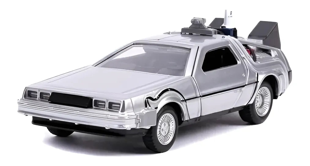 DeLorean II Volver al Futuro Jada Escala 1:32 Gris Metal Coleccionable