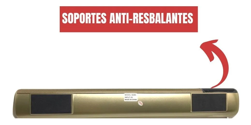 Parlante Speaker B28S portátil con bluetooth dorado