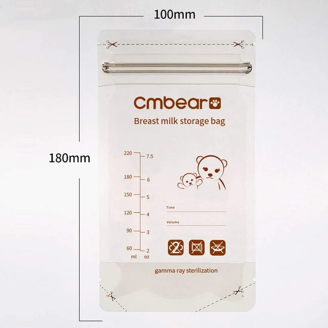 Bolsas De Almacenamiento De Leche Materna De 220 Ml X30 Und