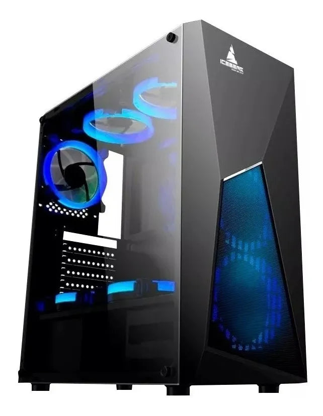 Gabinete Iceberg Turbo Z8 Ventiladores Incluido Color Negro