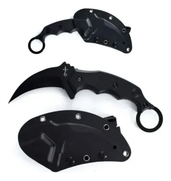 Cuchillo Puñal Garra De Tigre Karambit Airsoft Paintball Negro