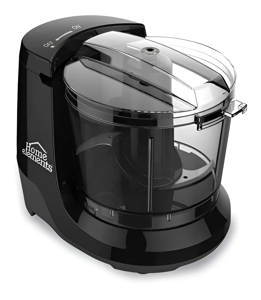 Picatodo Mini Procesador De Alimentos Home Elements 350ml Color Negro