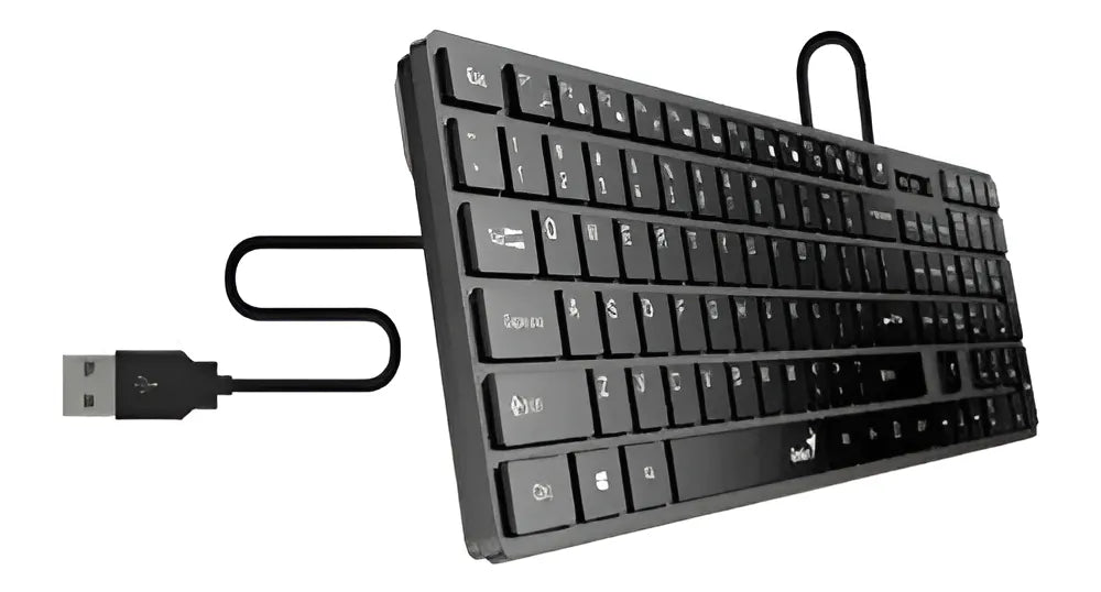 Kit Teclado Y Mouse Genius Slimstar C126 Usb Español Color Del Teclado Negro