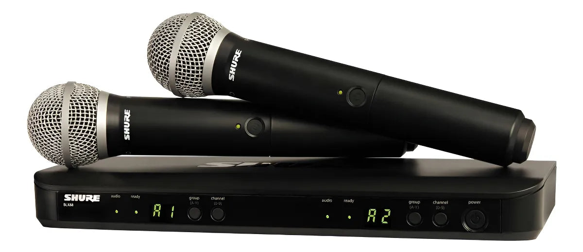 Micrófono Inalámbrico Shure Blx288/pg58-j10 Receptor Doble Color Negro