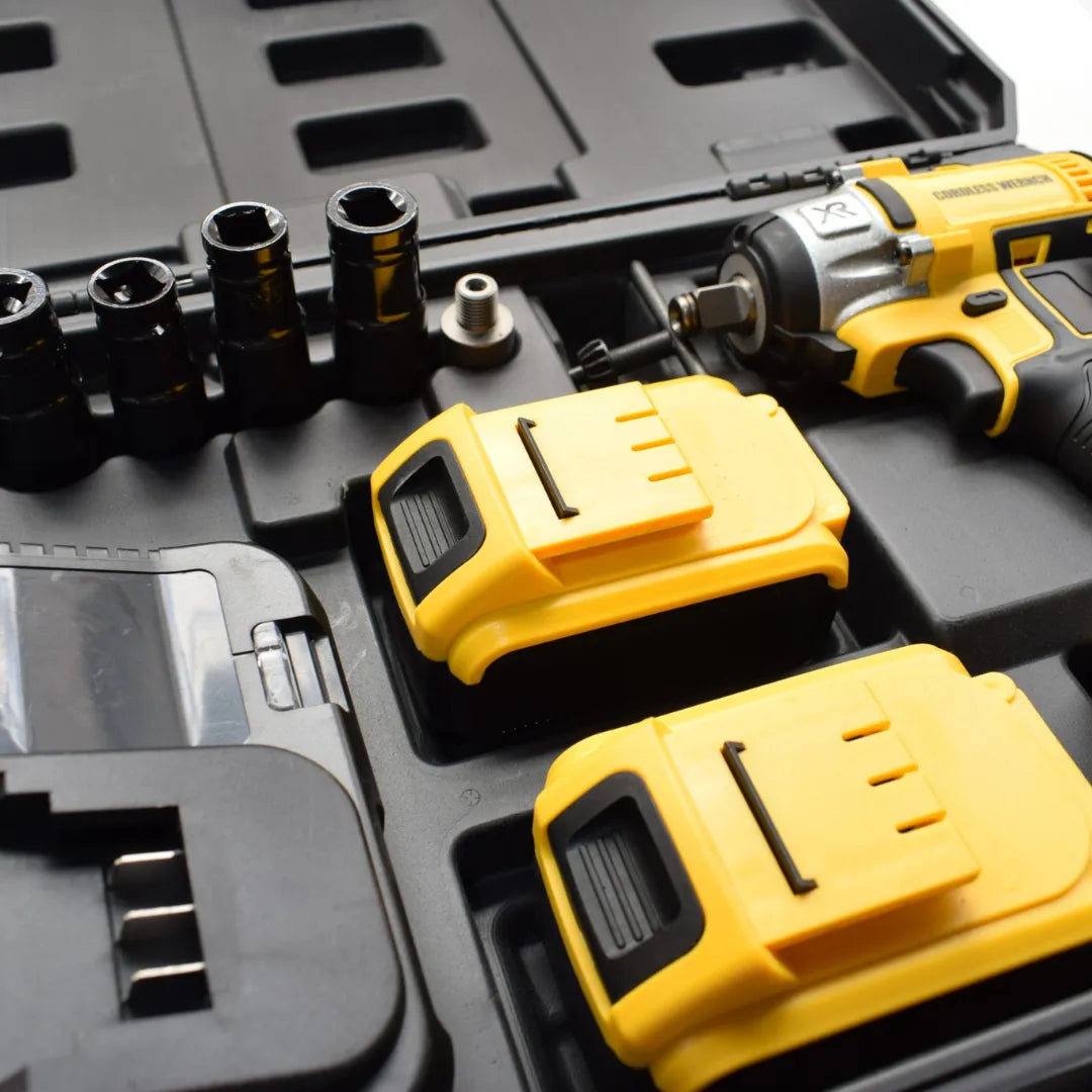 Pistola Llave Impacto Mandril Inalambrica 1/2 Reversible - Amarillo - 50