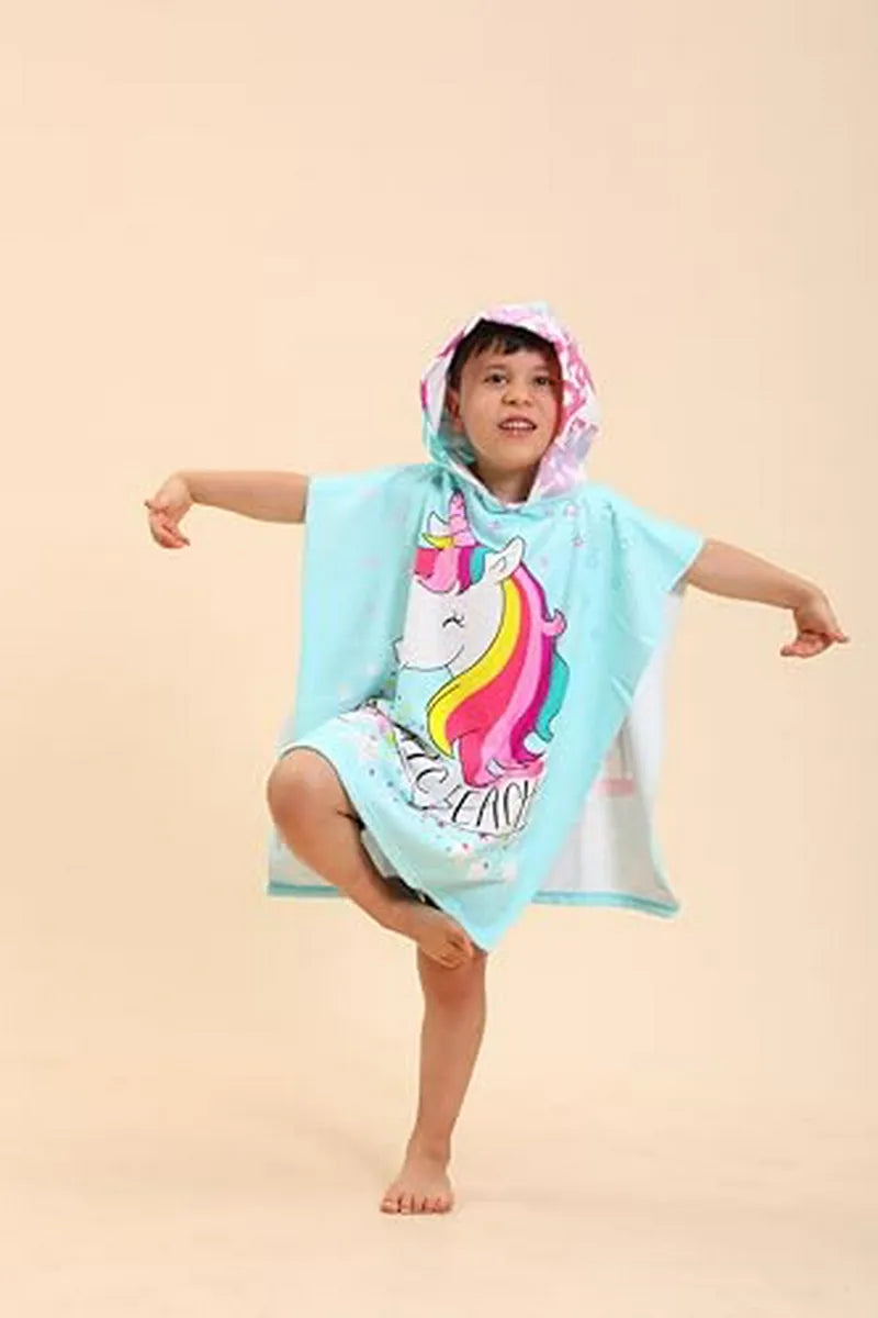 Toallas Con Capucha De Unicornio Para Niños 2-10 Años