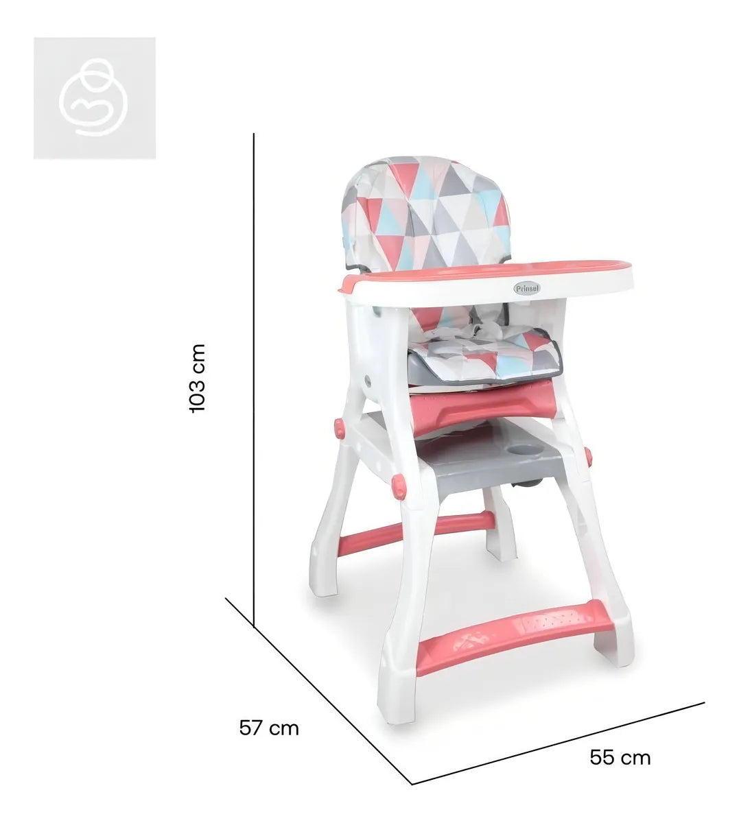 Silla Comedor Y Escritorio Bebesit Niños Kinder Color Rosa