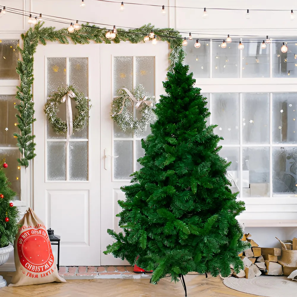 Arbol Pino De Navidad Verde 210cm Hoja Puntiaguda Artificial