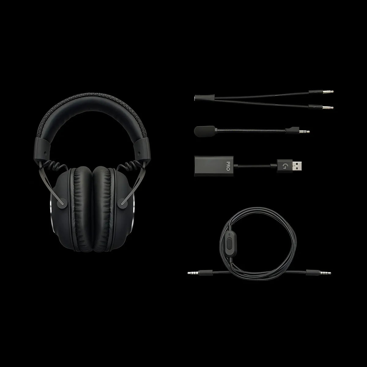 Audífonos gamer alámbricos Logitech G G Pro negro