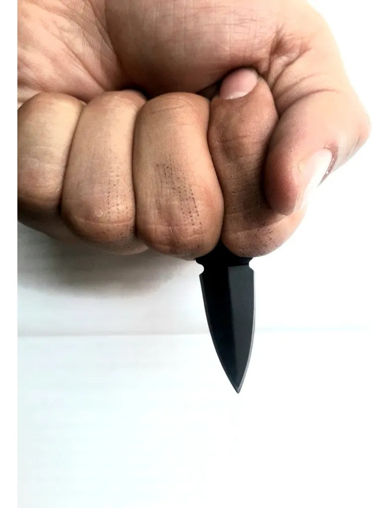 Cuchillo Tactico De Puño Mini Pua Para Camping Airsoft Caza Negro