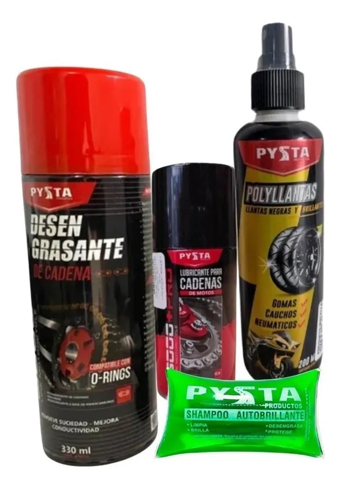 Super Kit Limpieza Motos Promo Brillo Y Protección