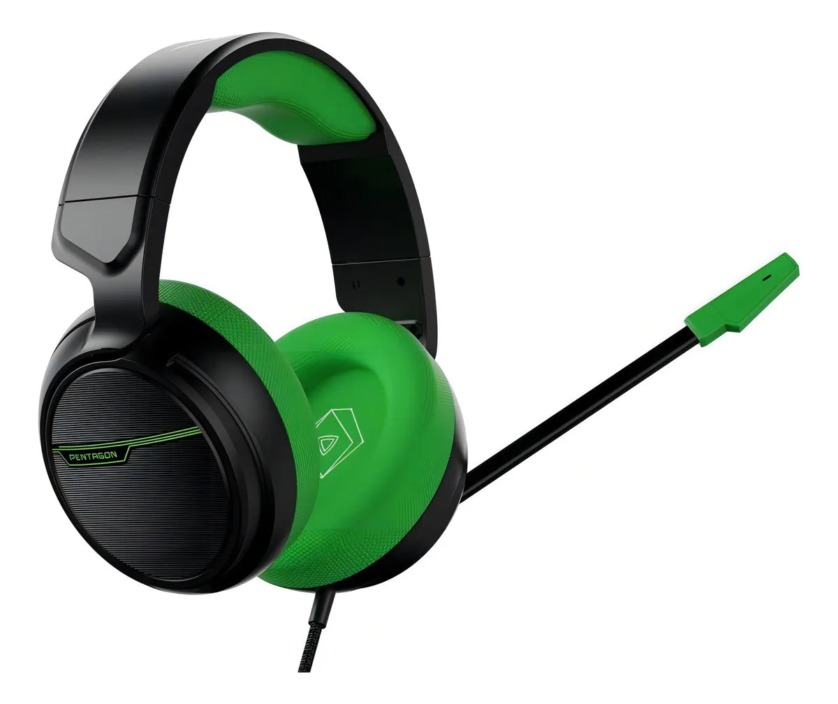 Diadema Gamer Vsg Pentagon Usb Con Microfono Colores Color Verde