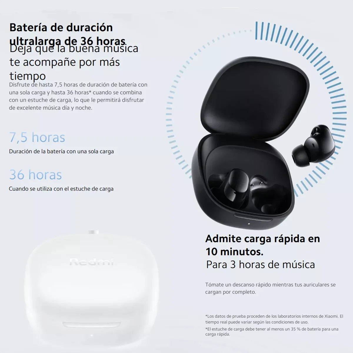 Xiaomi Redmi Buds 6 Play Audifonos Táctil Manos Libres Blanc Blanco
