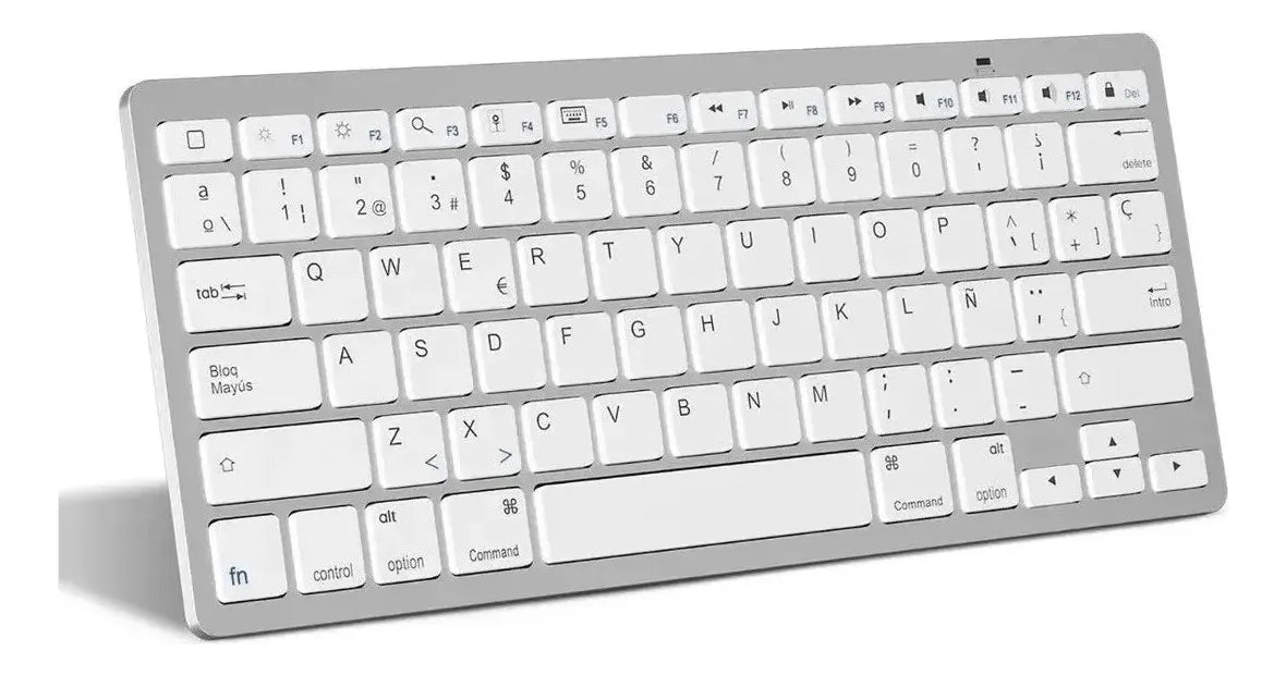 Teclado Bluetooh Recargable Inalambrico Tablet Celular Pc Teclado Multicolor