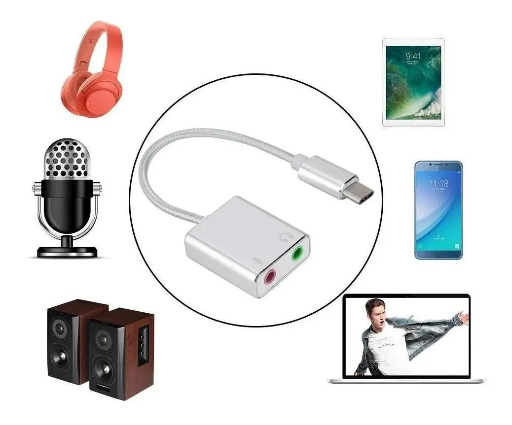 Tarjeta Externa De Audio Con Conector Tipo C 7.1 Virtual