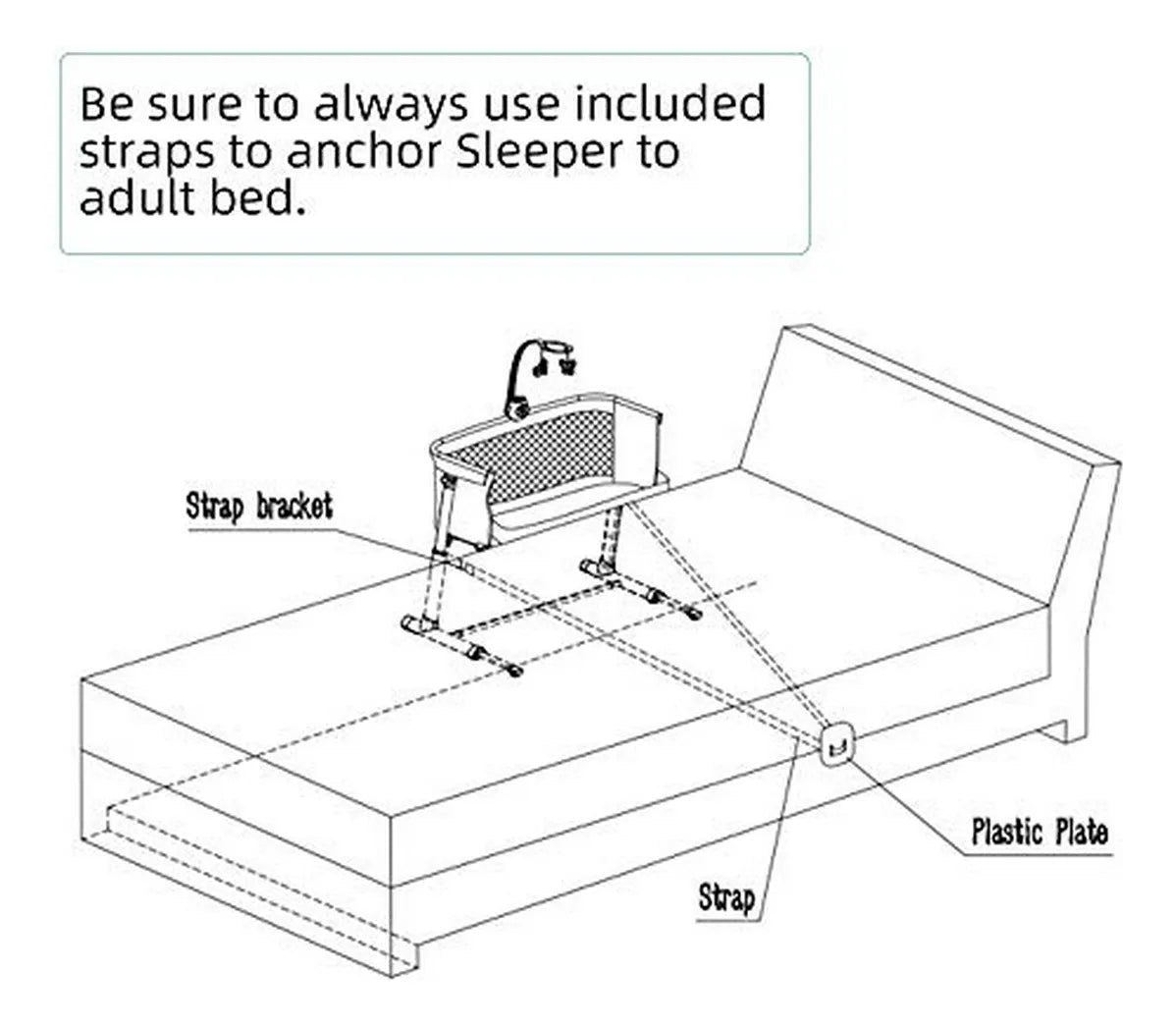 Bebé De La Cuna, Cama Cunas Ronbei De Noche Del Durmiente De