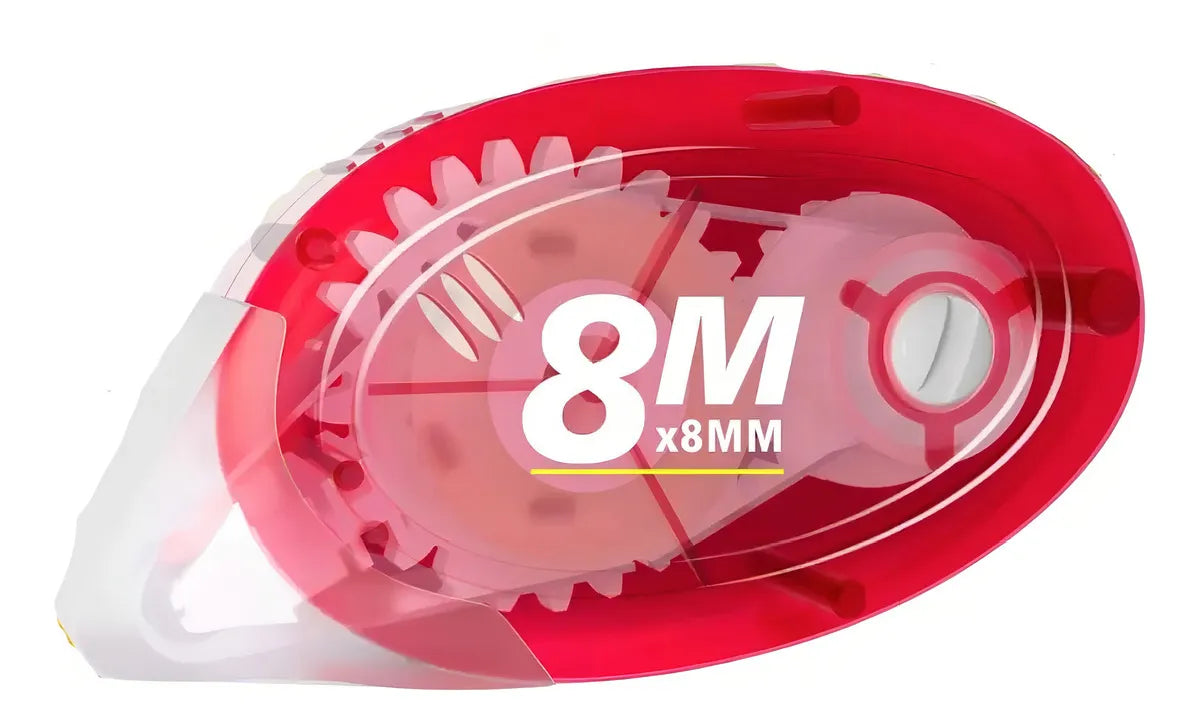 Cinta Adhesiva Doble Faz 8m X 8mm Portátil Precisa Para Manualidades Proyectos Escolares Oficinas Decoraciones Fijación Limpia Duradera Para Papel Regalo Cartón Fotografías Y Más Fácil De Usar
