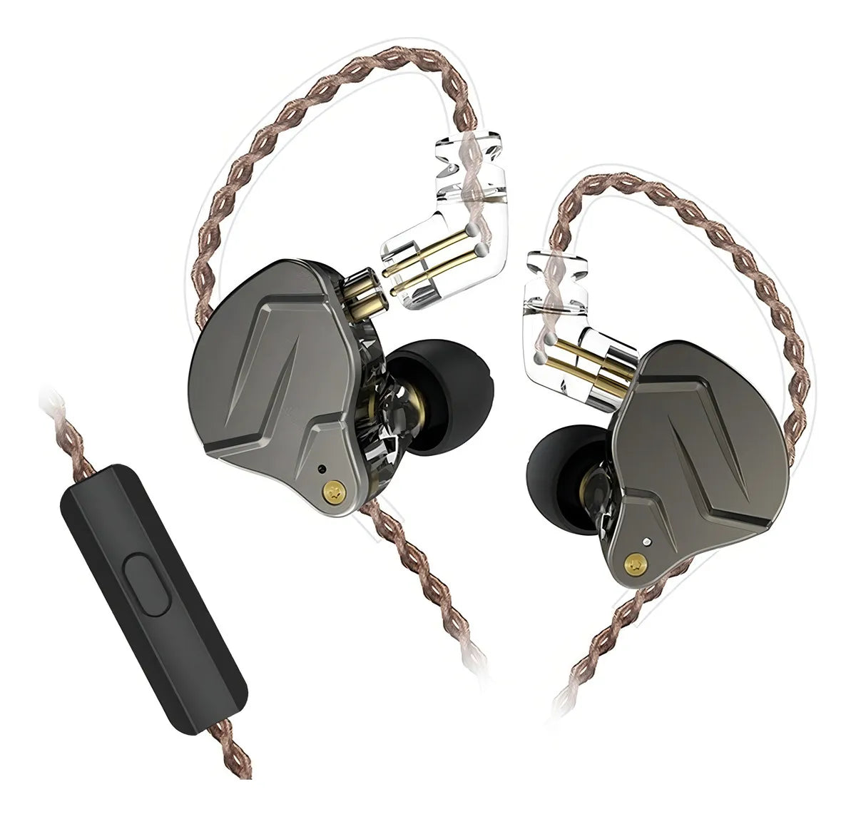 Fone de ouvido in-ear sem fio KZ Auriculares con cable ZSN Pro with mic negro