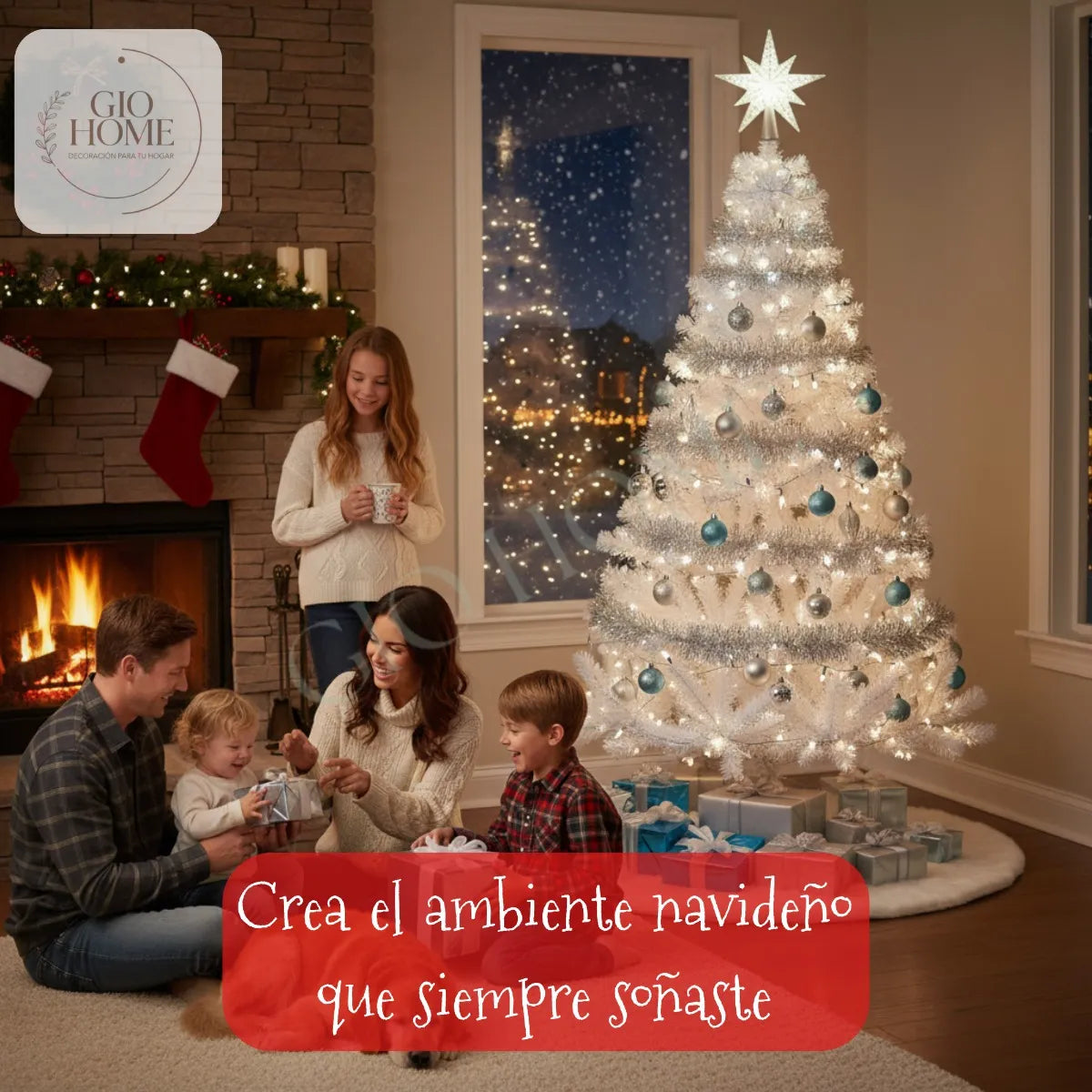 Arbol De Navidad Siberiano 1.8m 250 Puntas Gio Home Pino Navideño Look Natural Base Metalica Artificial Para Decoracion Con Bolas Adornos Extension Cintas Bombillos Botas Campanas Luces Estrella Noel